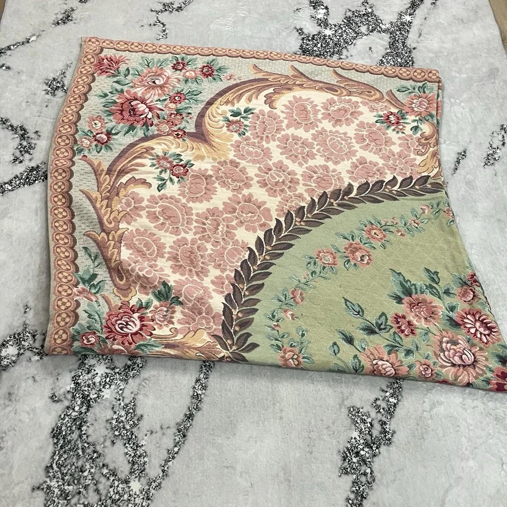 Shavel Portugal Floral Medallion Cotton Woven Queen Bedspread Coverlet